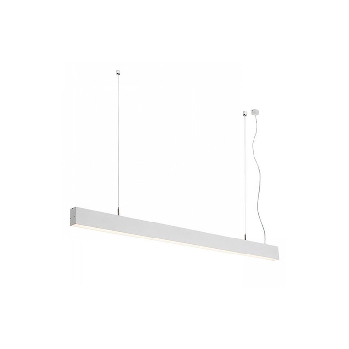 LED полилей, Червен, Метал, 120 см, Хром