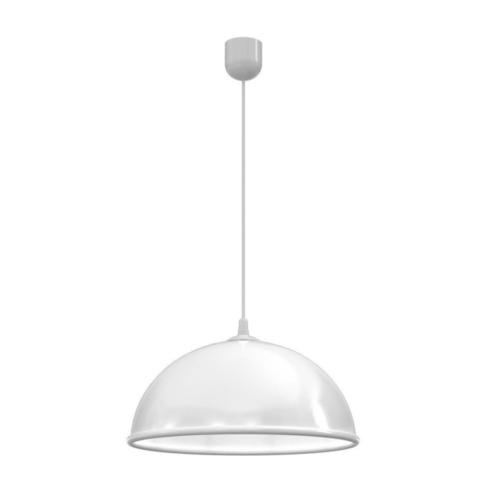 Lustra pe cablu, Luminex, 1xE14/60W/230V, alb, plastic