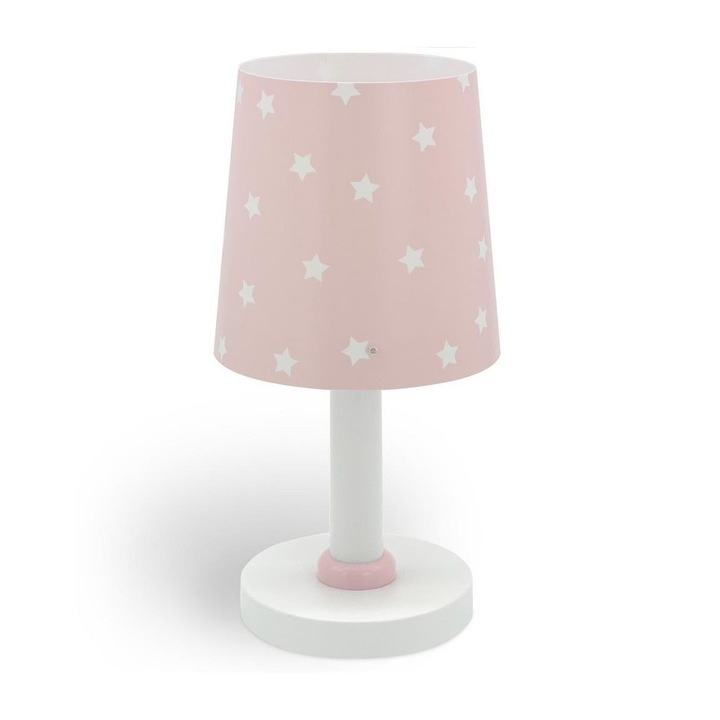 Lampa pentru copii, Dalber, Plastic, Alb\Roz, 30 cm