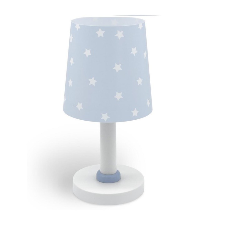 Lampa pentru copii, Dalber, Plastic, Albastru\Alb, 30 cm