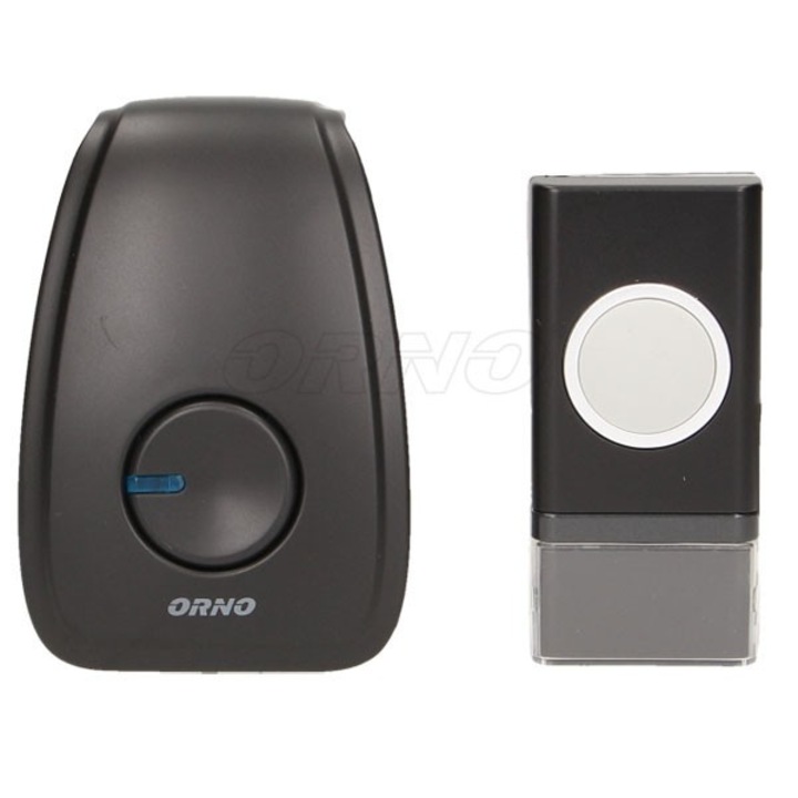 Безжичен звънец ORNO Home Opera AC OR-DB-YK-117, 100m, 36 тона на звънене, 90 dB, IP20/IP40, Черен