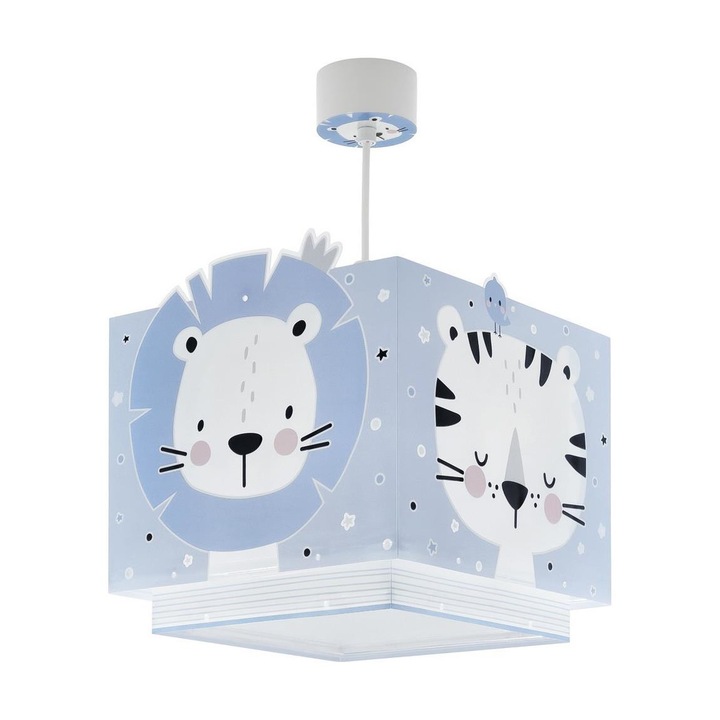 Lustra, Dalber, Plastic, Alb\Albastru, 65x24 cm