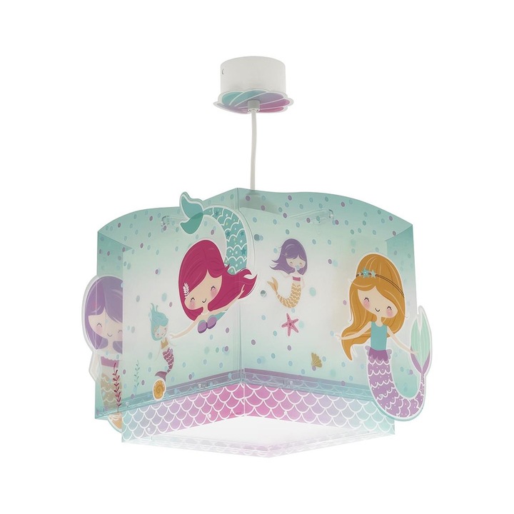 Lustra pentru copii, Dalber, Plastic, Verde\Roz, 67.5x27 cm