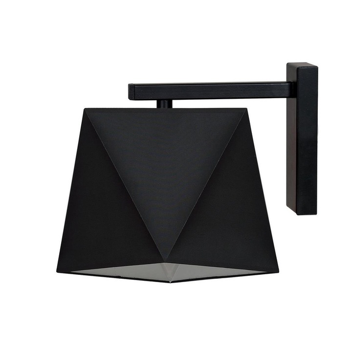 Aplica perete DIAMENT, Belis, E27, 60W, 230V, Negru BE0081