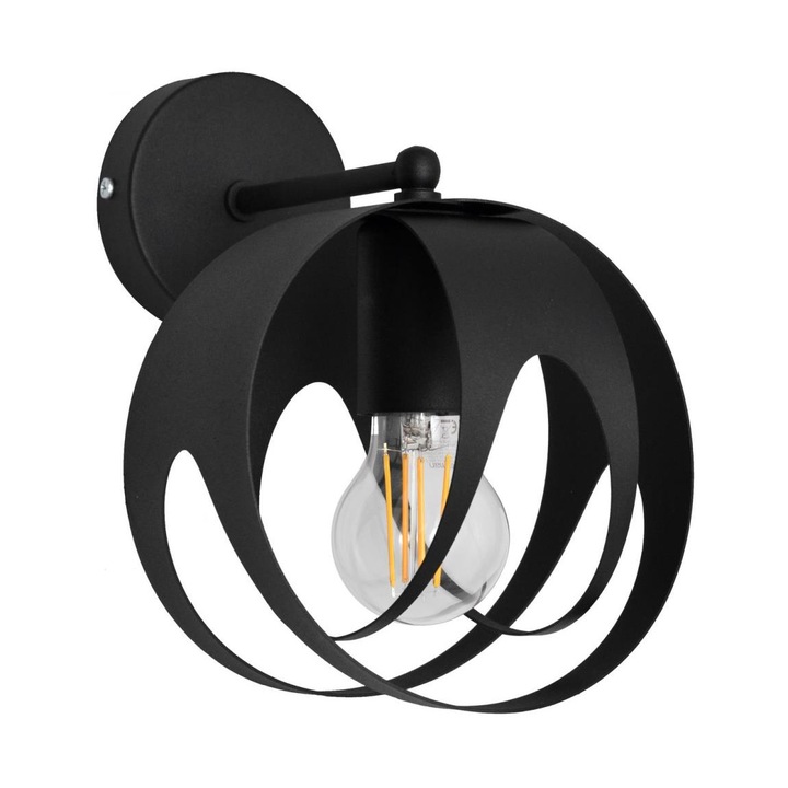 Aplica MOONLIGHT, HELAM, 1xE27/60W/230V, Negru