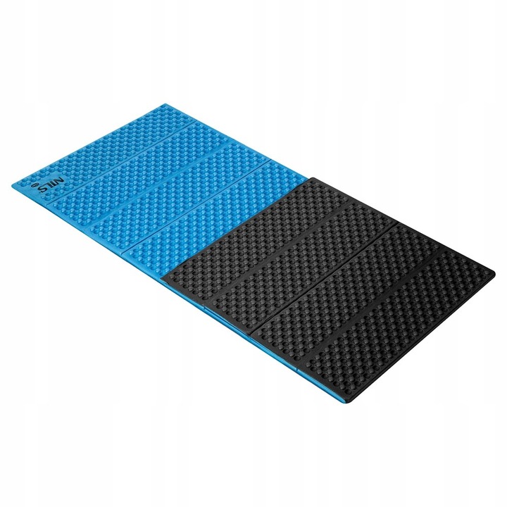 Saltea camping, Nils, 188cm, Negru/Albastru