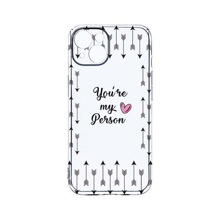 Husa BestCase® Clear Silicon 2MM, Compatibila Cu Apple iPhone 14 Plus, My Person, Antisoc, Protectie Camera, Margini ridicate pentru protectia ecranului, T 3