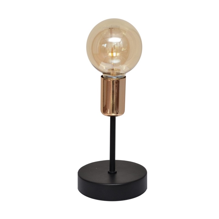 Lampa de masa, Helam, E27/60W/230V, Negru/Roz