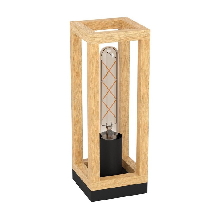 Lampa de masa, Eglo, E27/40W/230V, Maro/Negru