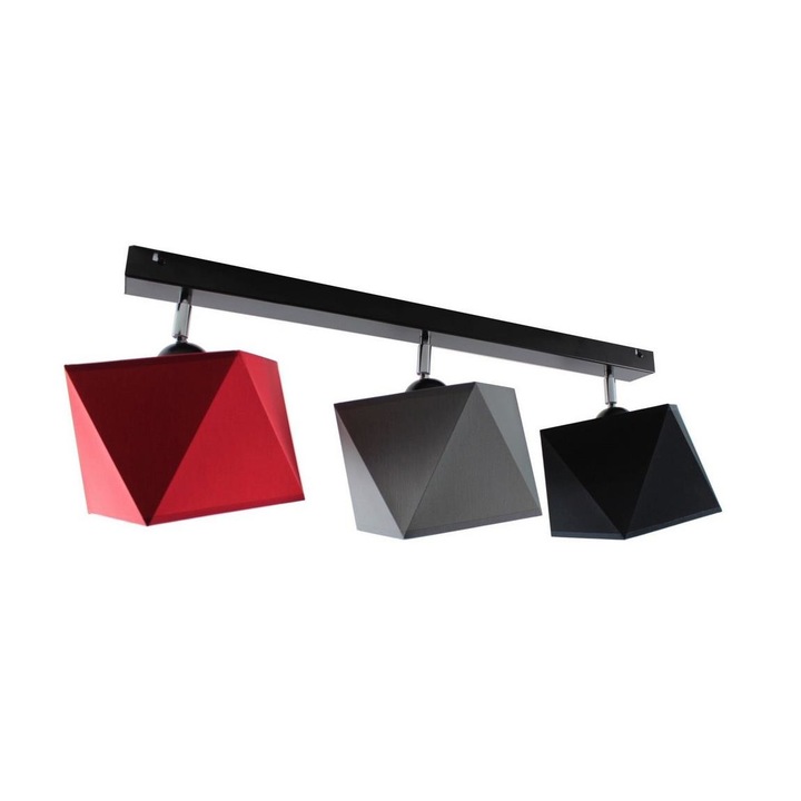 Lustra aplicata, Belis, Metal/Textil, Diament, 3xE27/60W/230V