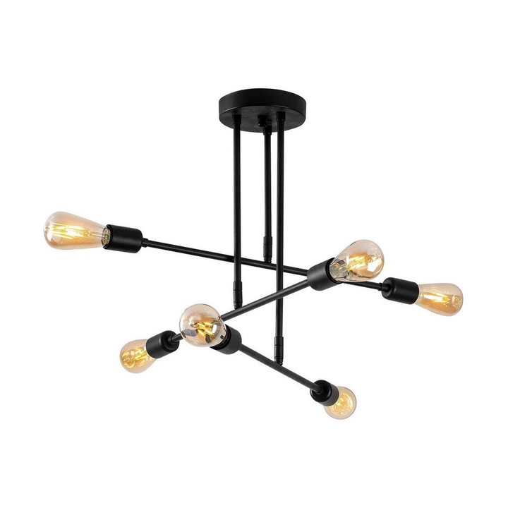 Lustra pe tija, Asir, E27/40W/230V, Neagra