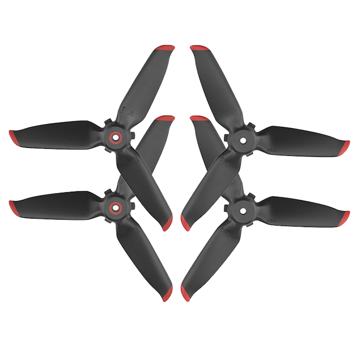 Комплект перки за дрон Dji Fpv Combo, 4 бр, черен, червен