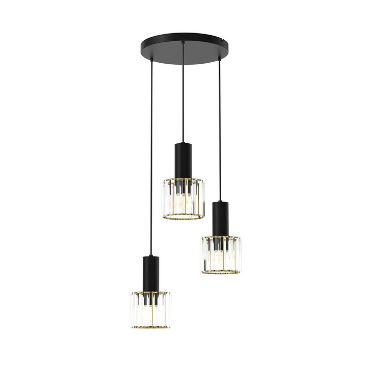 Lustra, Milagro, E27, Metal, Negru