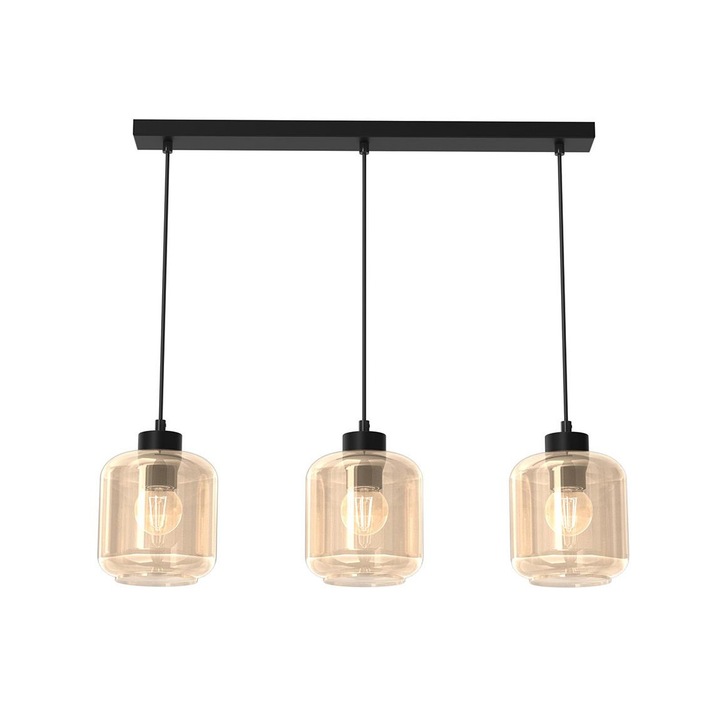 Lustra, Milagro, E27, Metal, Negru