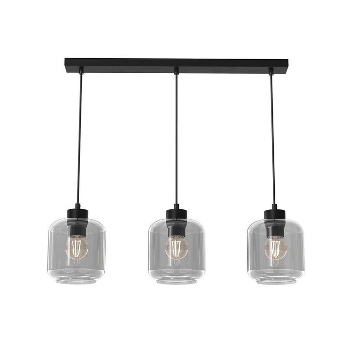 Lustra, Milagro, E27, Metal, Negru