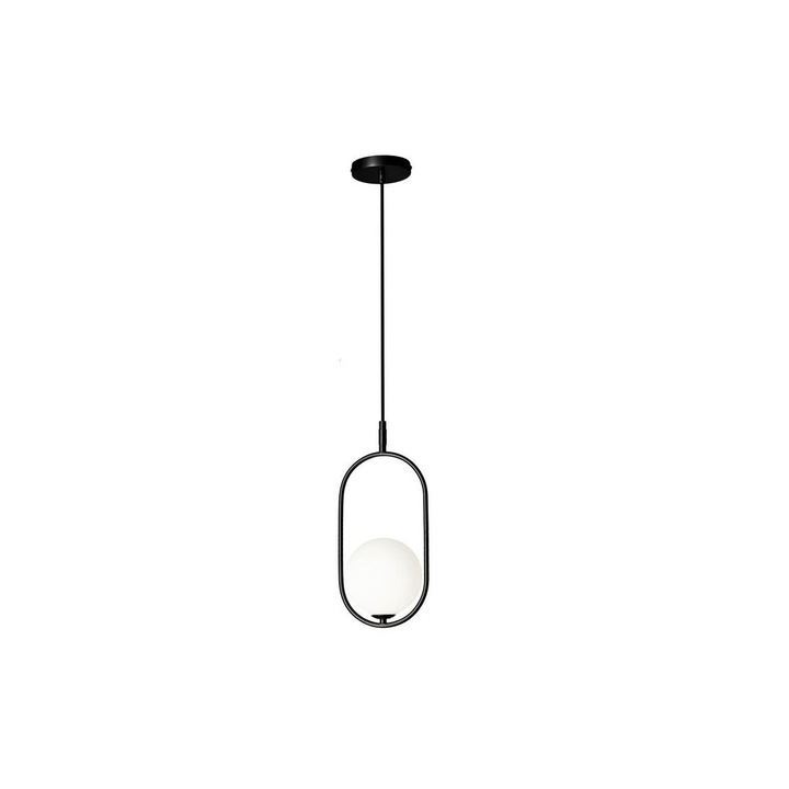 Lustra pe cablu, Candellux, 1xG9/28W/230V, Negru, Metal/Sticla