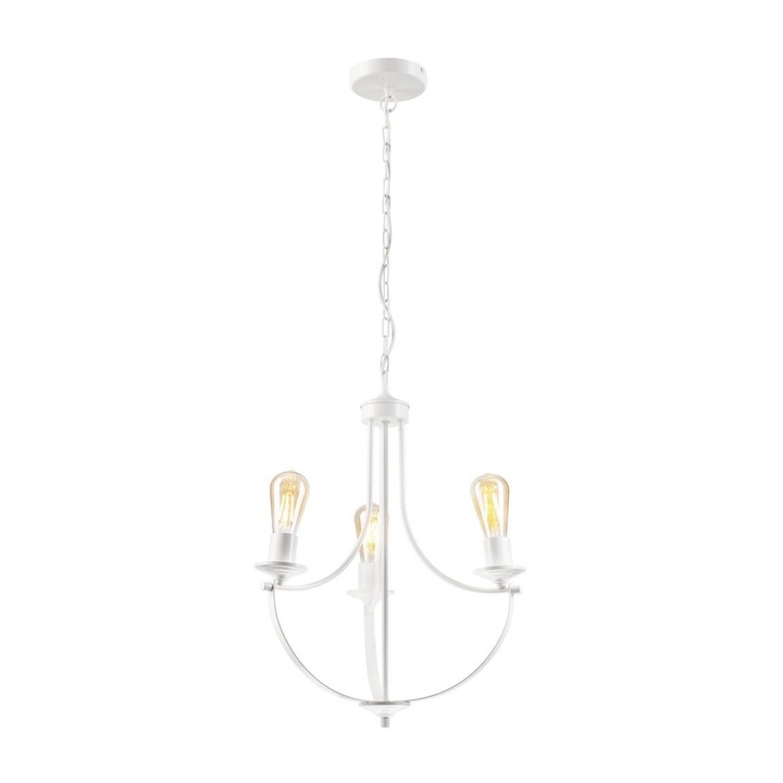 Осветително тяло, Lamkur, Метал, Бяло, 115 см