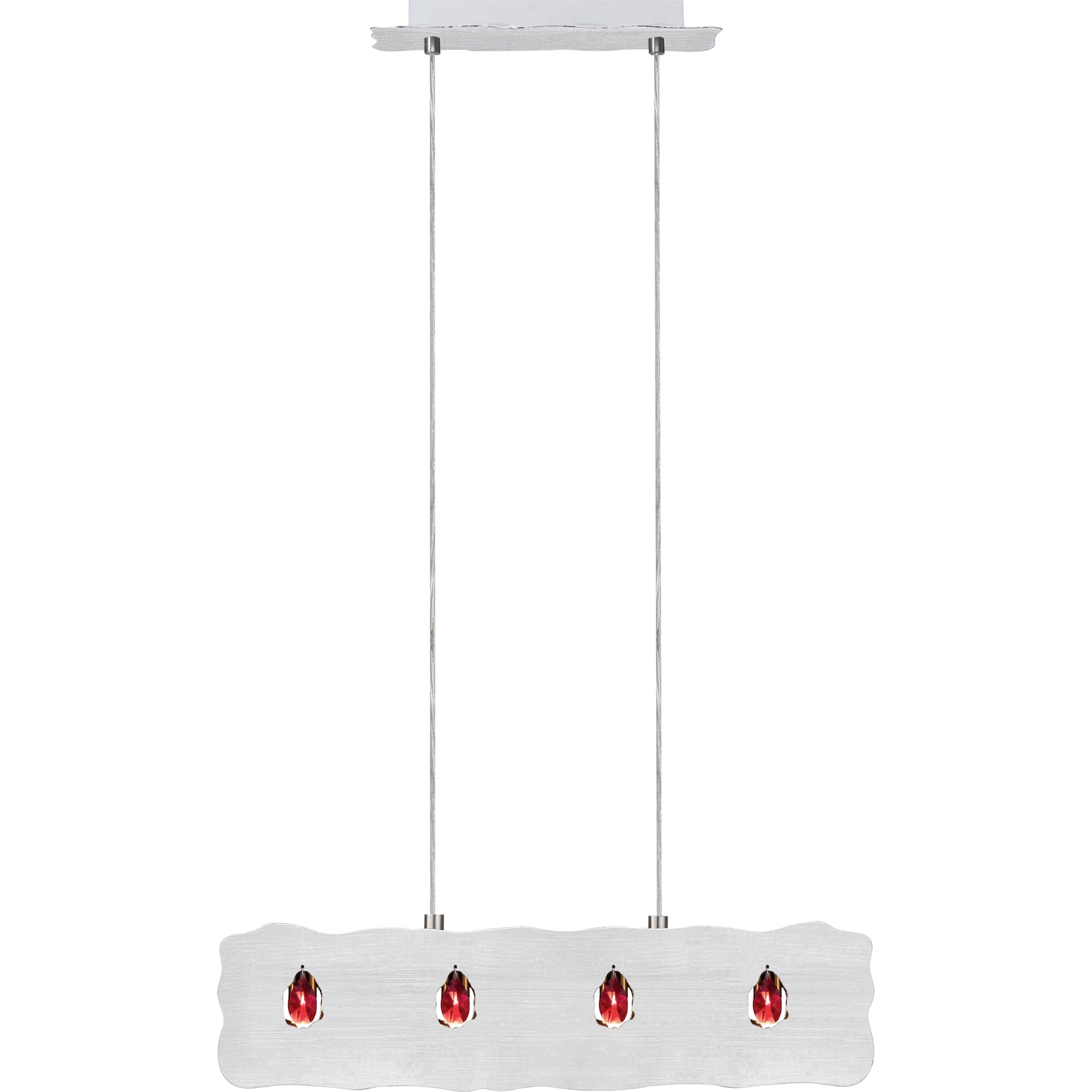 Pendul Eglo Duke, G9, 4X40W, IP20, otel, Rosu/Argintiu