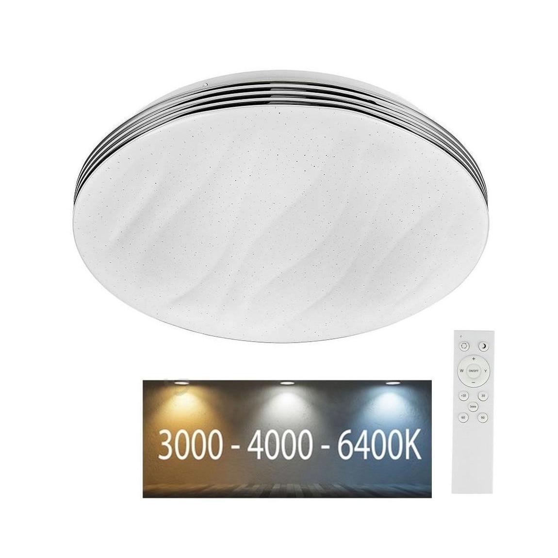 Димируема LED плафон LED/40W/230V 3000K/4000K/6500K + дистанционно ...