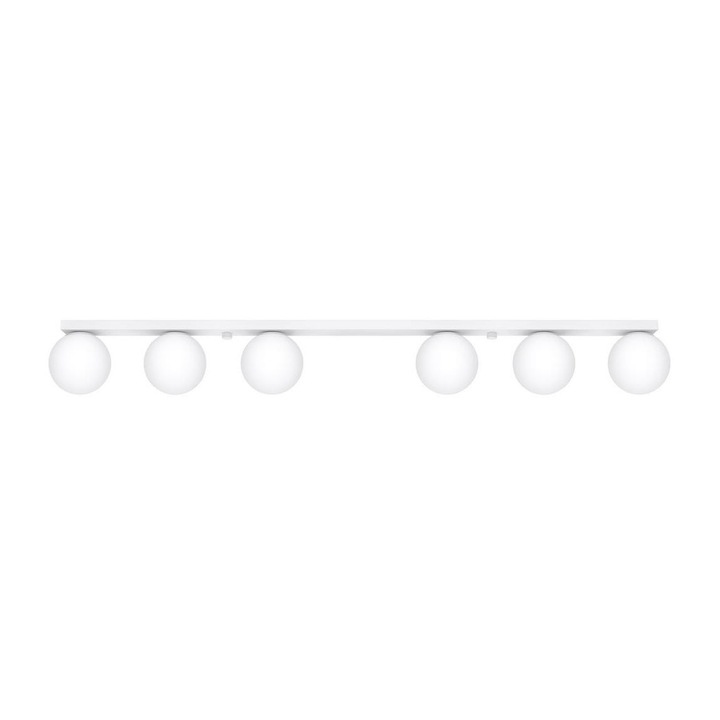 Plafoniera, SOLLUX, Metal / Sticla, G9, 12 W, 230 V, 14.5 x 120 cm, Alb