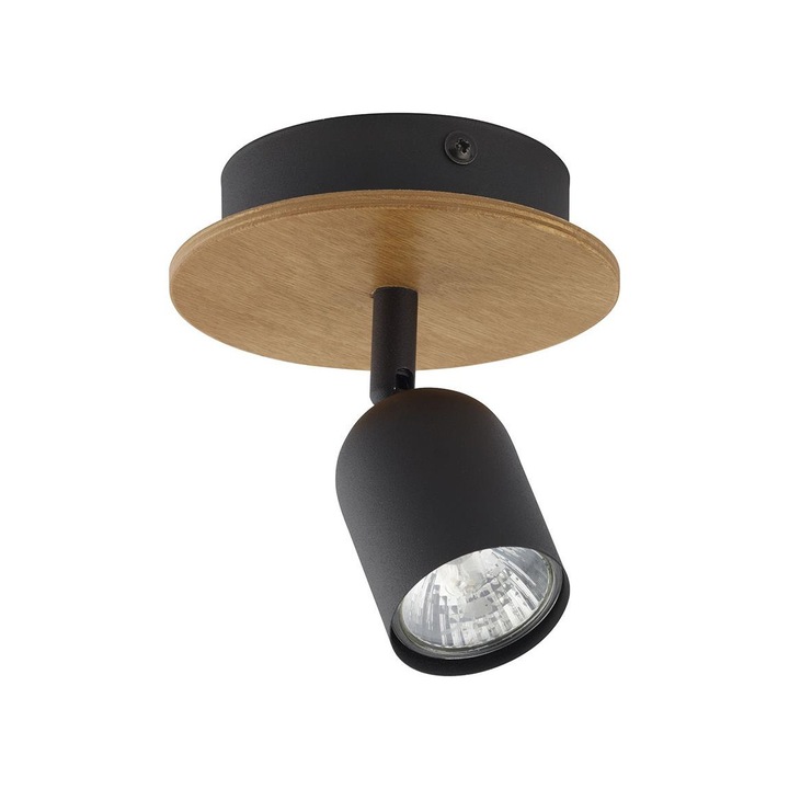 Spot TOP WOOD 1xGU10/10W/230V negru/lemn TK3290