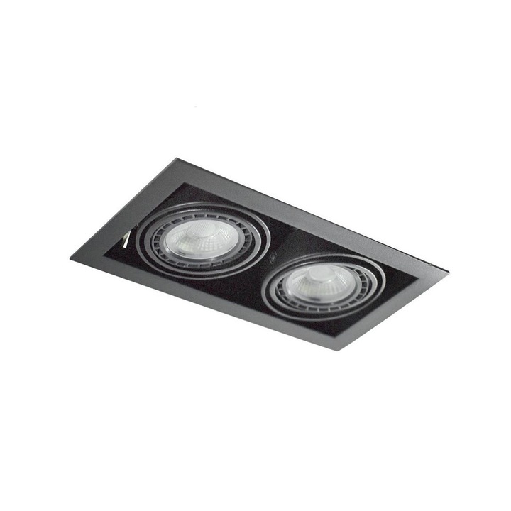 Spot incastrat Nova, Azzardo, GU10-ES111, 50W, 230V, Metal, Negru