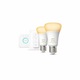 Philips Hue WHITE AMBIANCE izzó, 2xE27/8W/230V + összekötő eszköz