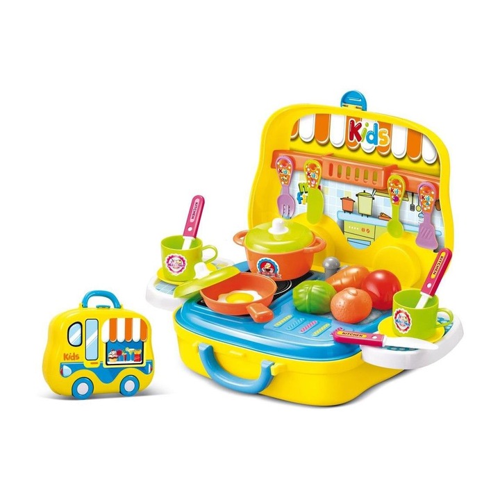 Set joaca bucatarie, Buddy Toys, Plastic, Multicolor, 3 ani+