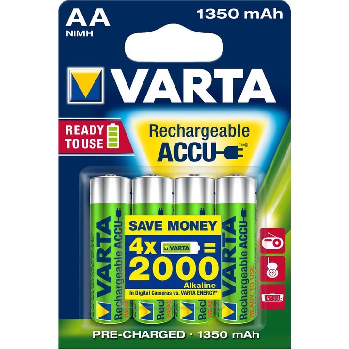 Varta Akku RECHARGE Power AA HR6 1350mAh 4St. (56746101404)