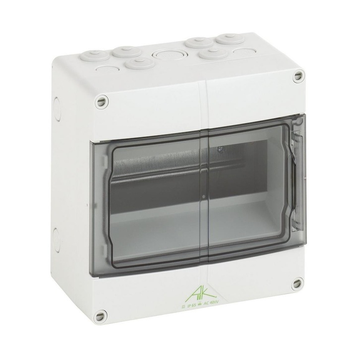 Tablou de distributie cu 9 module, SPELSBERG, Plastic, IP65, 20x20cm, Gri