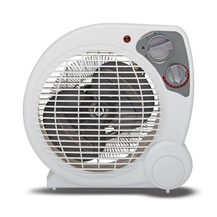 Aeroterma cu 3 trepte, KOBI, Plastic, 22.5x23cm, Alb