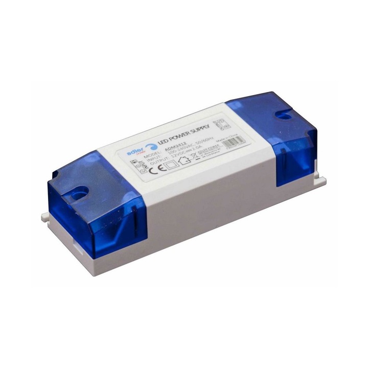 Transformator electric, Greenlux, 24W/230V/12V, Albastru/Alb