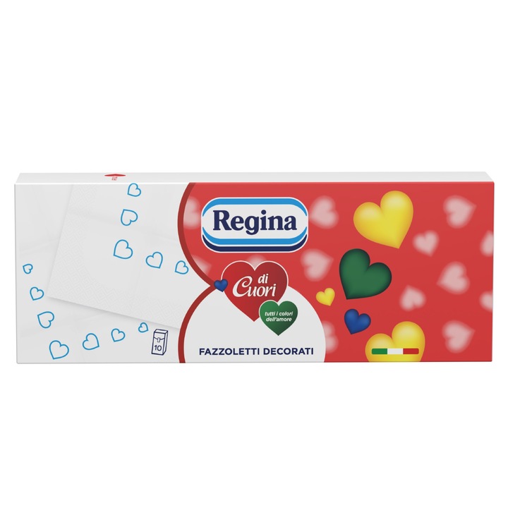Regina Love 10x9 db-os, 4 rétegű papír zsebkendő