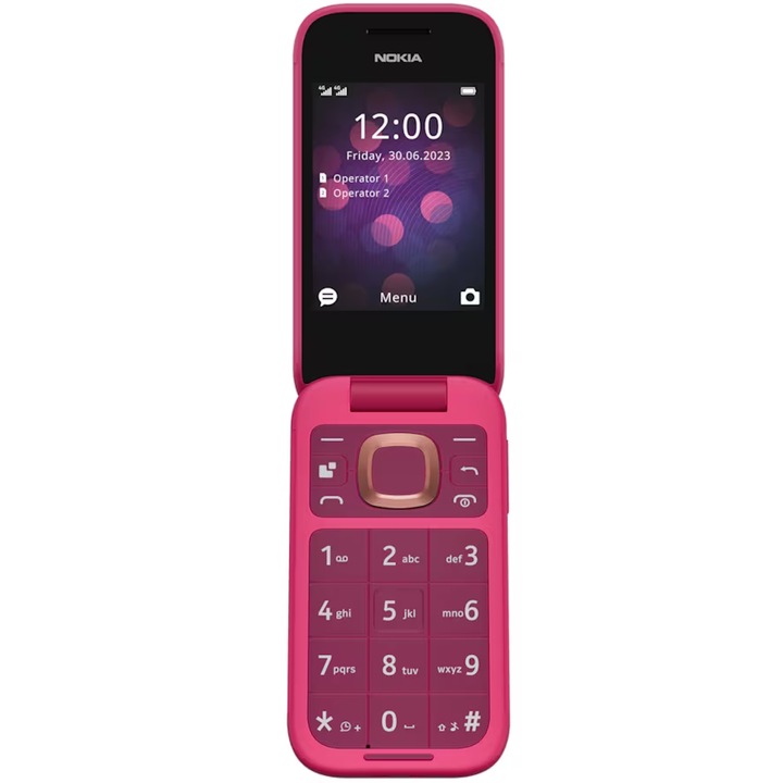 Nokia 2660 Flip Mobiltelefon, Dual SIM, 4G, Pop Pink