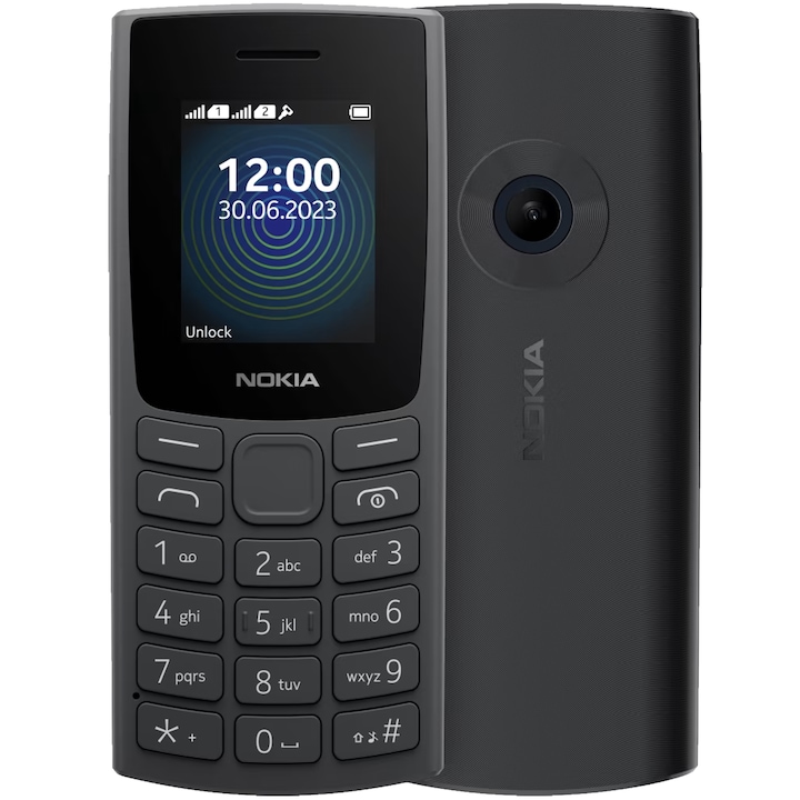 Мобилен телефон Nokia 110 (2023), Dual SIM, Charcoal