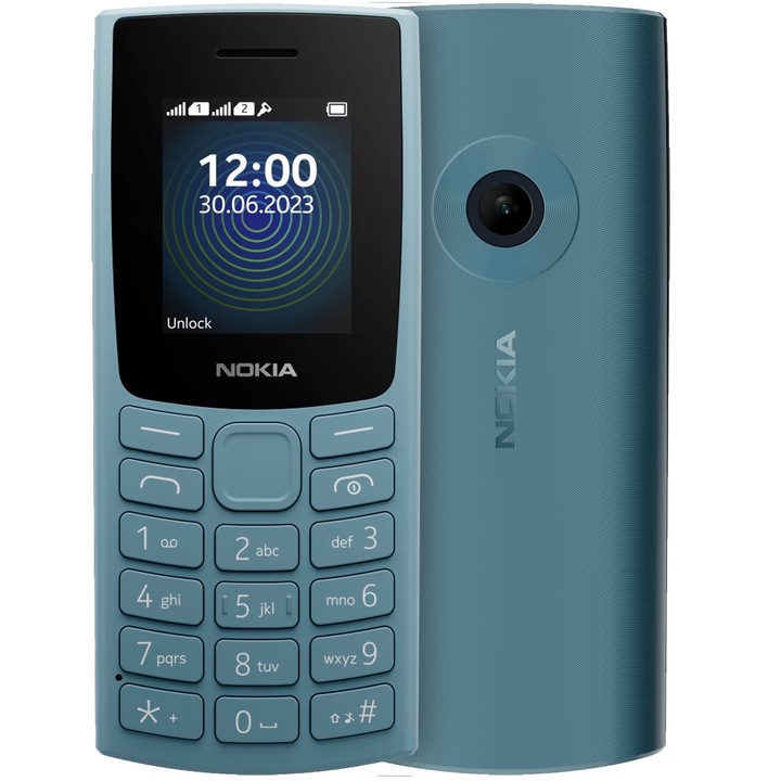 Мобилен телефон Nokia 110 (2023), Dual SIM, Claudy Blue