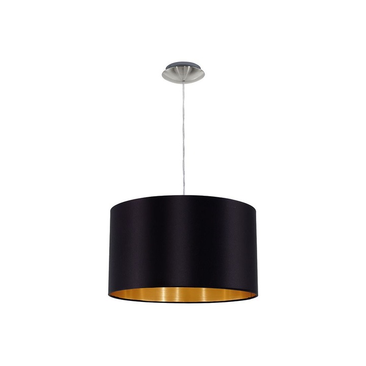 Полилей с кабел, Eglo, 1xE27, 60W, 230V, Черен/Златист