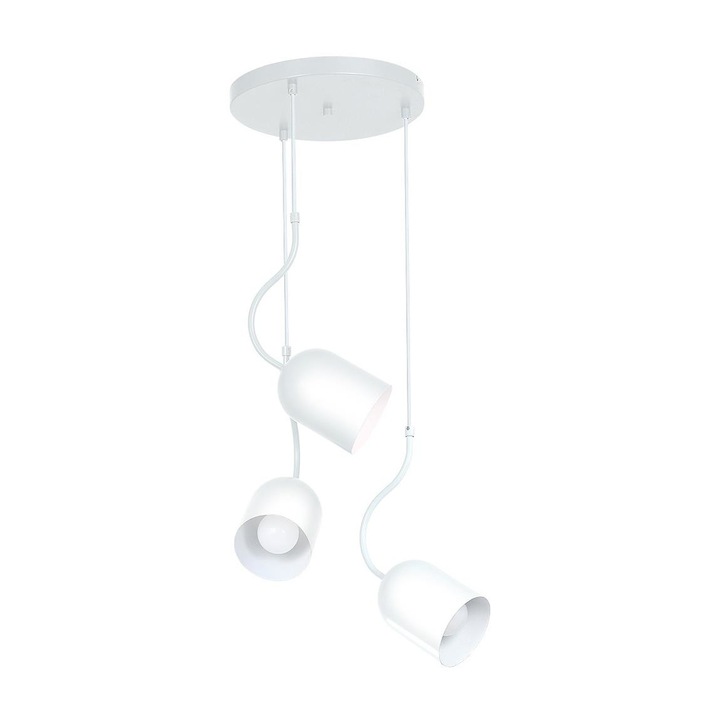 Lustra, Luminex, Metal, E27, Alb