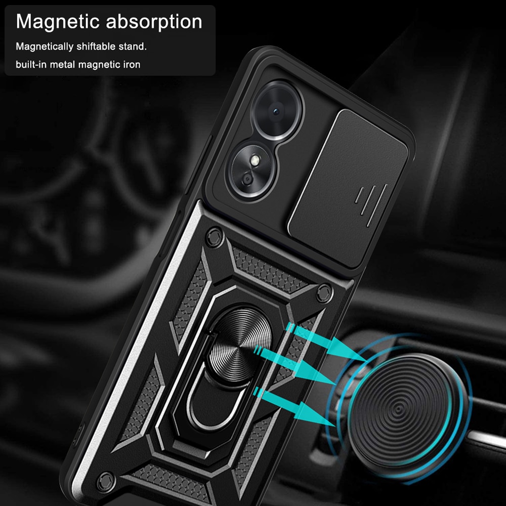 Husa Oppo A17 protectie camera Asteroid GSM CamShield Series, negru