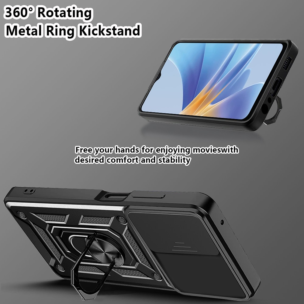 Husa Oppo A17 protectie camera Asteroid GSM CamShield Series, negru