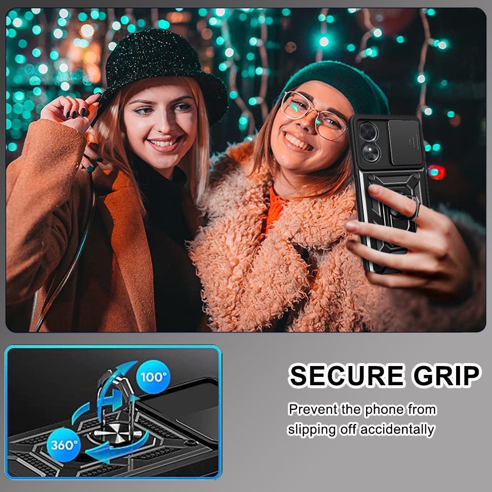 Husa Oppo A17 protectie camera Asteroid GSM CamShield Series, negru