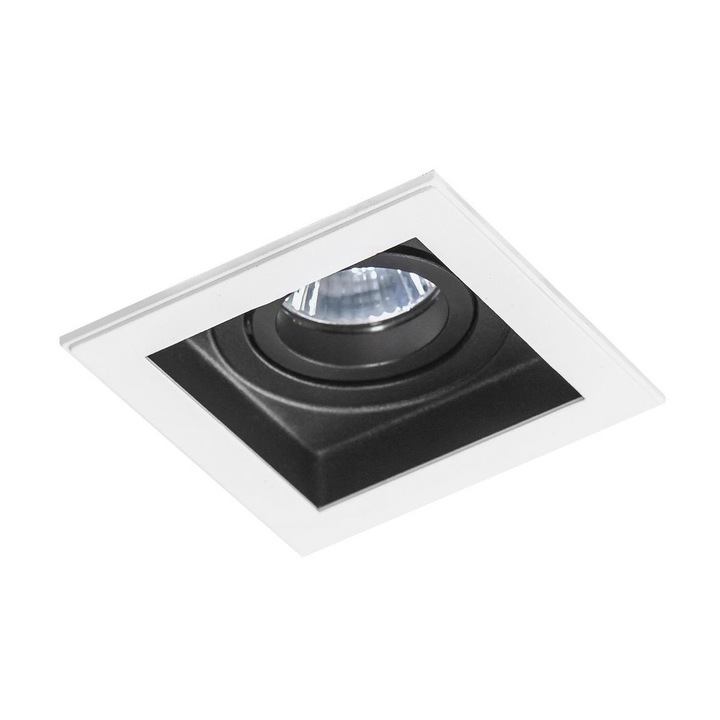 Lampa incastrata, Azzardo, Metal, 4.5 x 10.5 cm, GU10, 50 W, 230 V, Negru / Alb