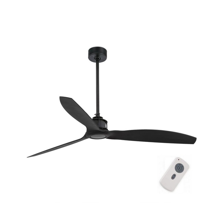 Ventilator de tavan cu telecomanda, Faro, Plastic/Metal, Negru