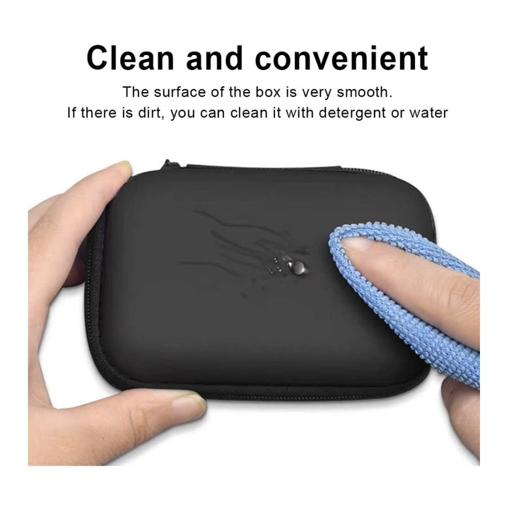 Husa multifunctionala pentru depozitare obiecte mici cu dimensiunea 10x6x5 cm, black