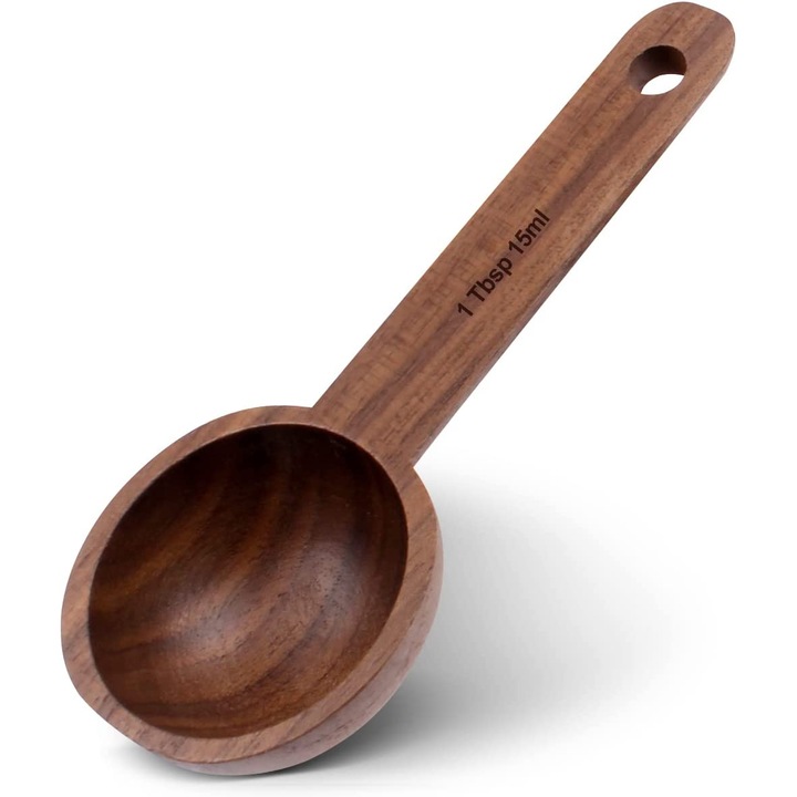Лъжица за кафе, Дърво, Кафяв, 15 мл
