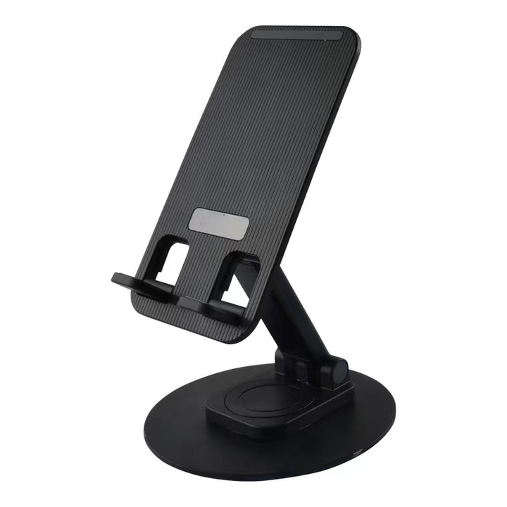 Suport de birou pentru telefon, Ajustabil, Pliabil, Negru