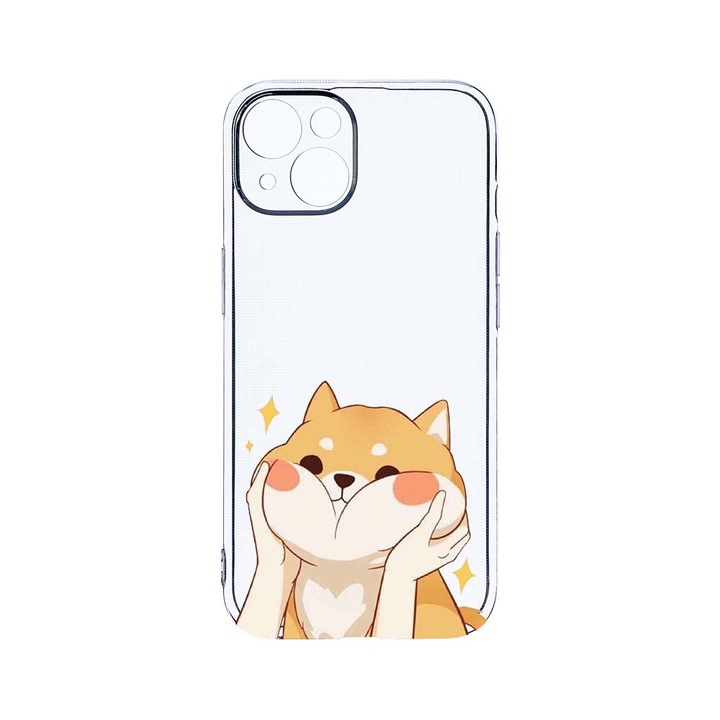 Husa BestCase® Clear Silicon 2MM, Compatibila Cu Apple iPhone 13 Mini, Emoji - Sweet Cat, Antisoc, Protectie Camera, Margini ridicate pentru protectia ecranului, T 596