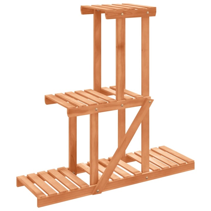 VidaXL tömör fenyőfa virágtartó állvány 81 x 25 x 75,5 cm, 2.25 kg 362872