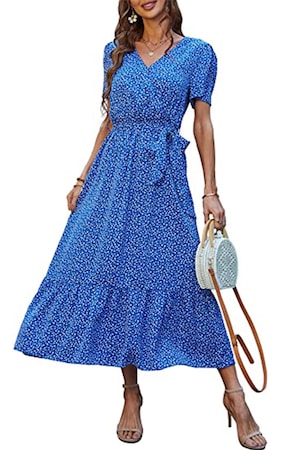 Rochie dama vara, Vaxiuja, Sintetic, Albastru, M