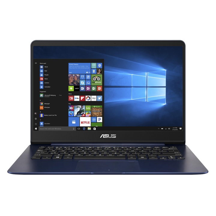 Ultrabook ASUS ZenBook UX430UN-GV069T cu procesor Intel® Core™ i5-8250U pana la 3.40 GHz, Kaby Lake R, 14", Full HD, 8GB, 256GB SSD, NVIDIA GeForce MX150 2GB, Microsoft Windows 10, Blue